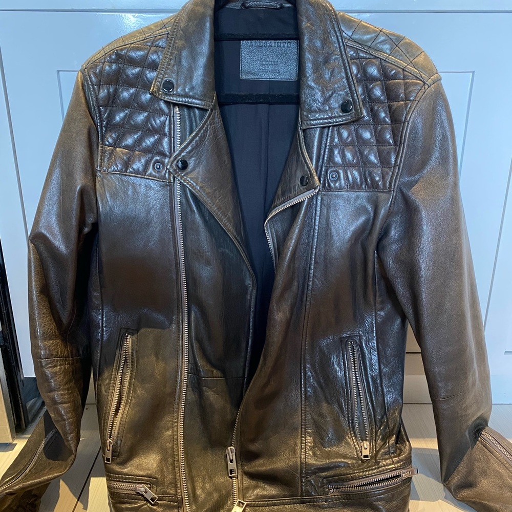 All Saints Conroy Leather Biker Jacket